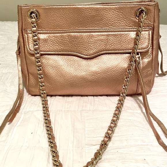 Metallic Rose Gold Rebecca Minkoff Handbag - Picture 6 of 9